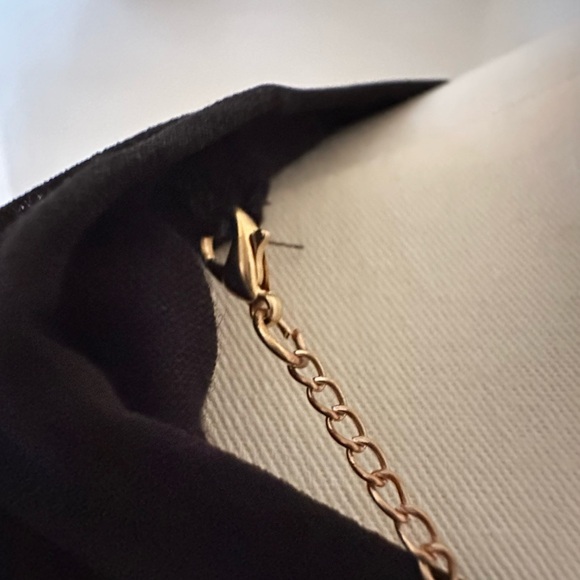 Chic Black Blouse with Necklace - Picture 10 of 13